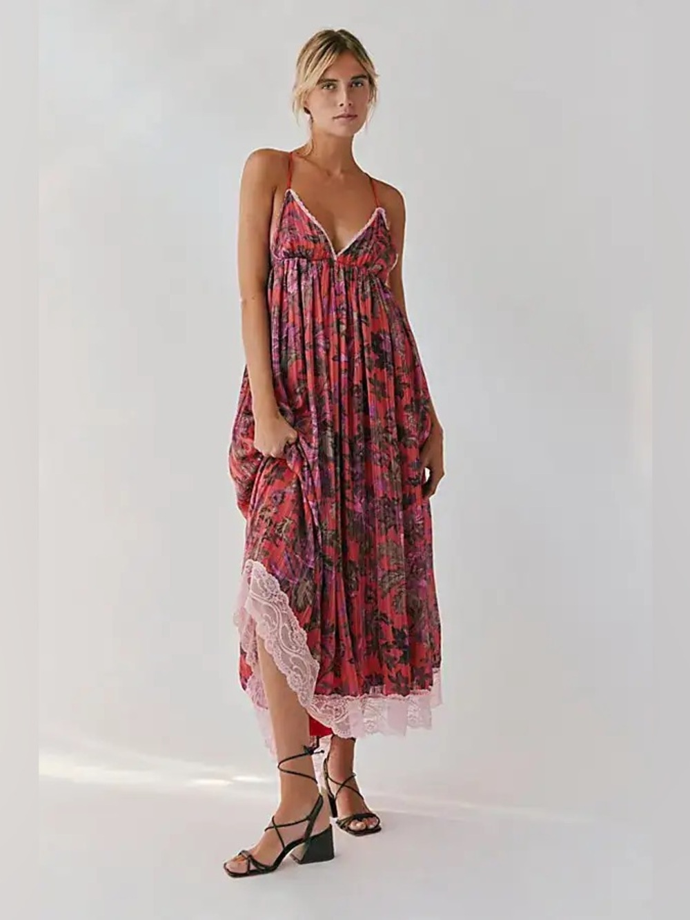 Free People Primmy Printed Midi Dress
